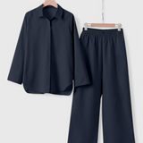 Skye Dviejų Dalių Komplektai iš Lino ir Medvilnės su Laisvu Siluetu