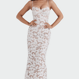 Diana™ - Baltas Nėriniuotas Maxi