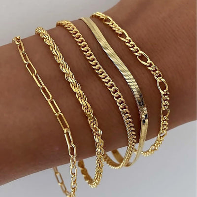 ELISE™ | Goldenes Armband-Set