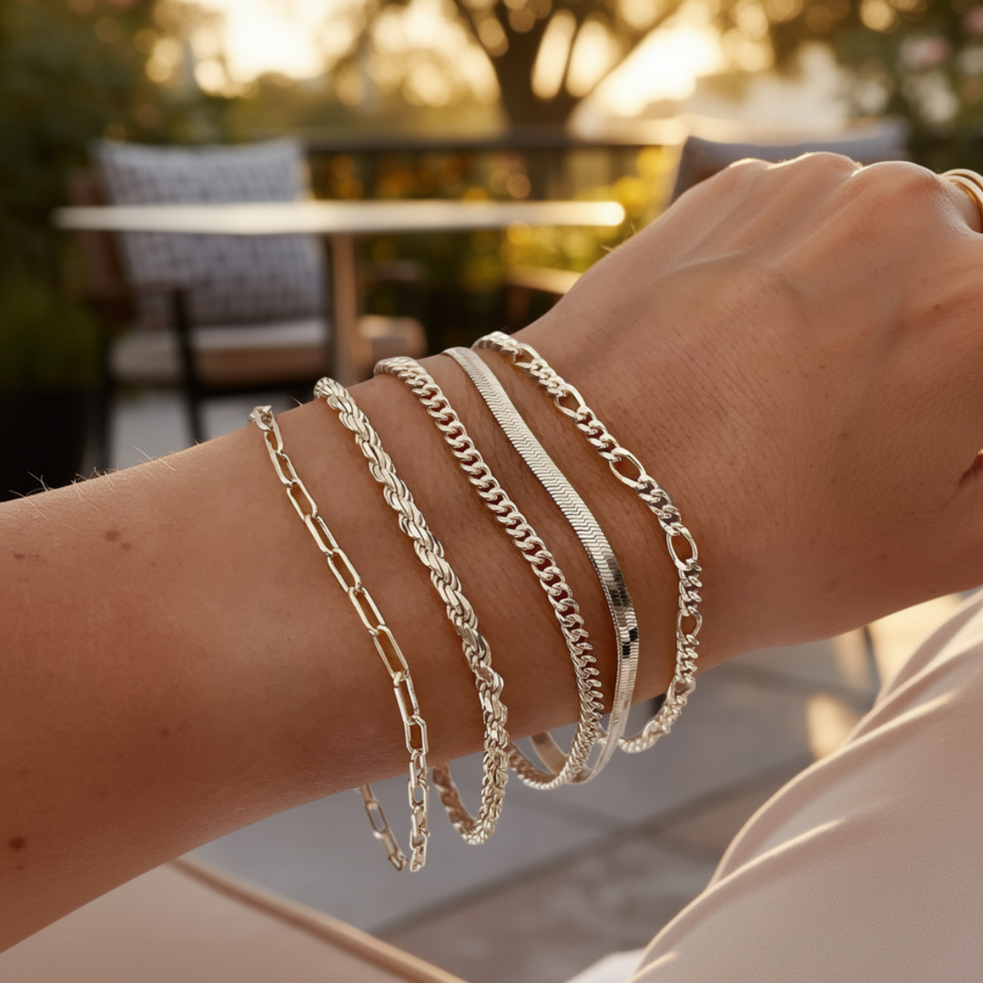 ELISE™ | Auksinis apyrankių rinkinys