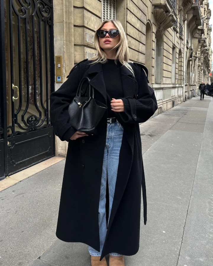 ATSIPALAIDAVUSIO KIRPIMO VILNOS MIŠINIO PALTAS | ELEGANTIŠKAS PAPRASTUMAS KIEKVIENAI PROGAI