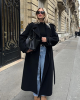 ATSIPALAIDAVUSIO KIRPIMO VILNOS MIŠINIO PALTAS | ELEGANTIŠKAS PAPRASTUMAS KIEKVIENAI PROGAI