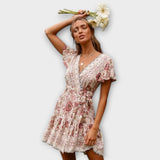 Adélia - Trumpa boho suknelė